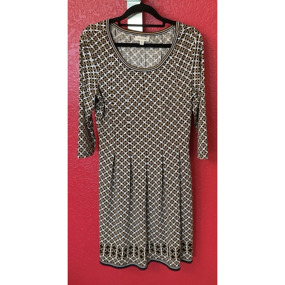 Max Studio Dresses & Skirts - Max Studio Women's Round Collar Dress Geometric Print, Black/Cream, Size Medium